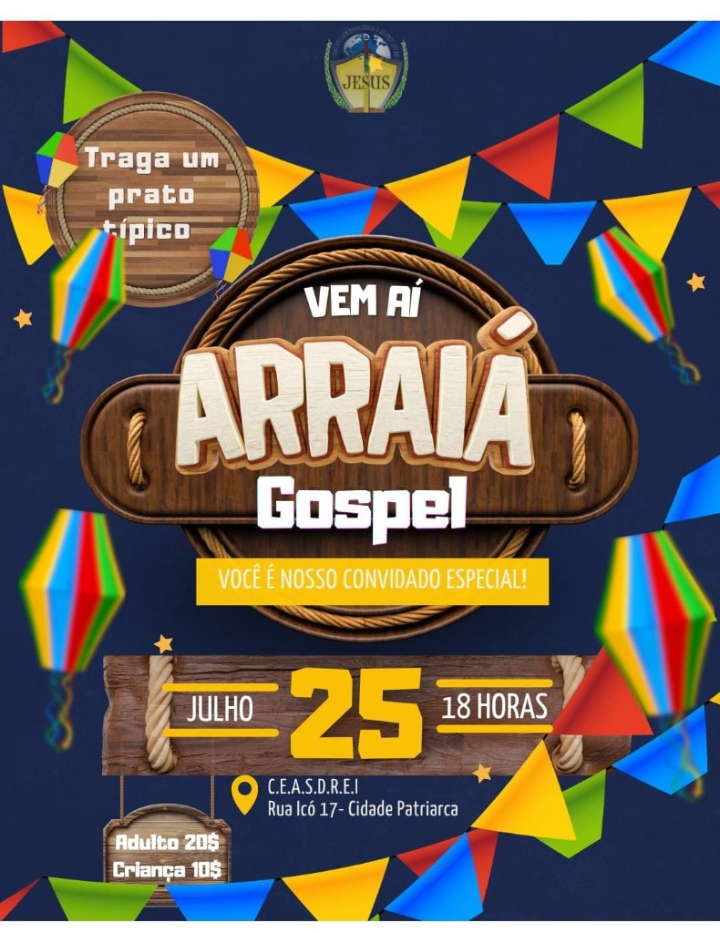 Convite Arraiá Gospel